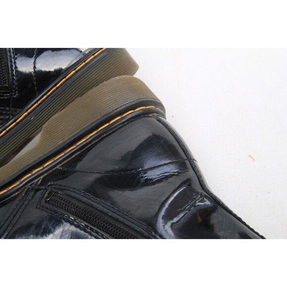 Dr. Martens 1460 Y Patent Leather Boots Black Lace Up Combat Sz EU 37 US 6 - Picture 14 of 16